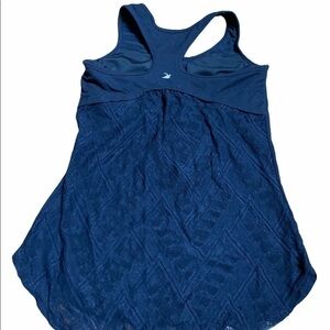 Glyler Black tank top with lace back Small
